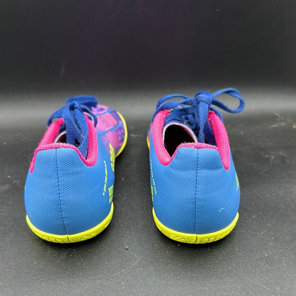 pink purple blue green Adidas x Messi indoor soccer cleats size 1 - Picture 3 of 7